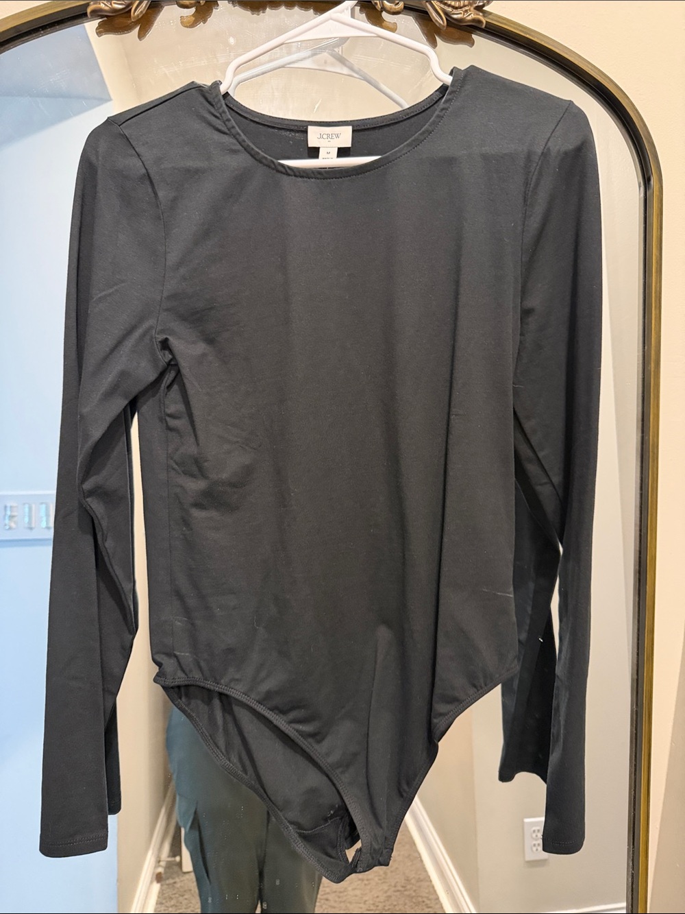 J. Crew Black Long-Sleeve Crewneck Bodysuit
